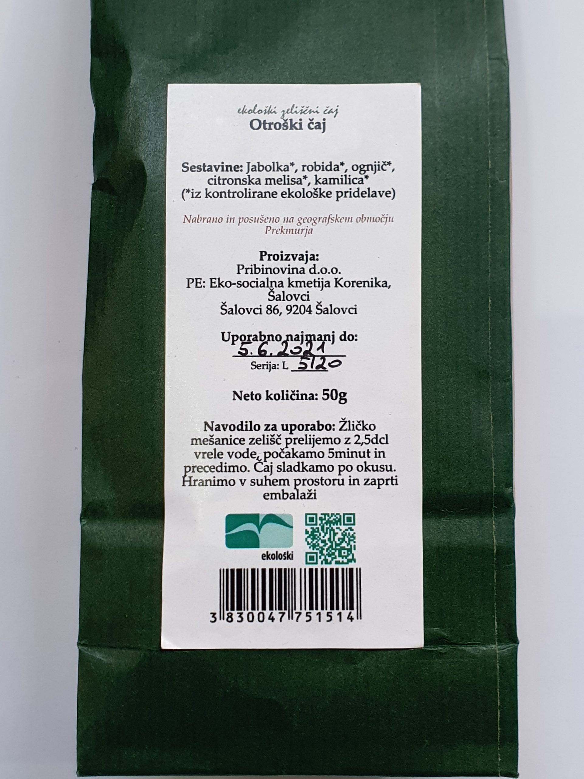 EKO OTROŠKI ČAJ 50g - slika 2